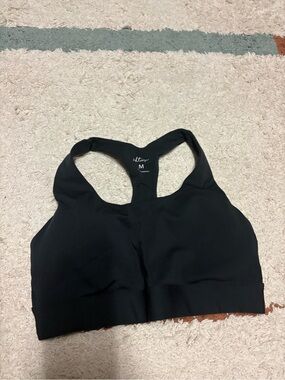 Black Racerback Sports Bra by Aktiiv- Medium